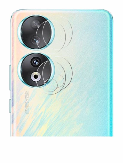 Immagine del dispositivo Honor 90 (SOLO Fotocamera) con un'ampia varietà di protezioni per lo schermo.