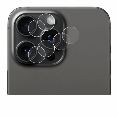 Immagine del dispositivo Apple iPhone 15 Pro Max (SOLO Fotocamera) con un'ampia varietà di protezioni per lo schermo.