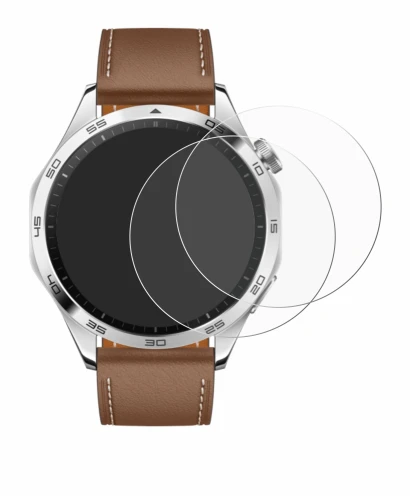 Immagine del dispositivo Huawei Watch GT 4 (46mm) con un'ampia varietà di protezioni per lo schermo.