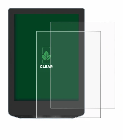 Immagine del dispositivo PocketBook Verse con un'ampia varietà di protezioni per lo schermo.