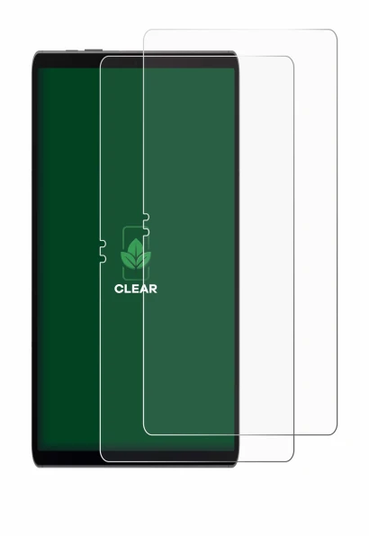 Immagine del dispositivo Samsung Galaxy Tab S9 FE con un'ampia varietà di protezioni per lo schermo.