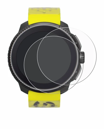 Immagine del dispositivo Suunto Race con un'ampia varietà di protezioni per lo schermo.