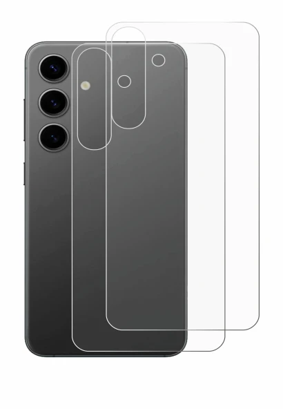 Immagine del dispositivo Samsung Galaxy S24 Plus (Posteriore) con un'ampia varietà di protezioni per lo schermo.