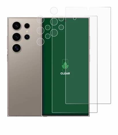 Immagine del dispositivo Samsung Galaxy S24 Ultra (case-friendly) (Fronte+Fotocamera) con un'ampia varietà di protezioni per l