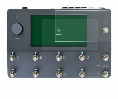 Immagine del dispositivo Neural DSP Quad Cortex con un'ampia varietà di protezioni per lo schermo.