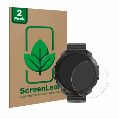 Parte frontale di una confezione del prodotto con il logo del marchio ScreenLeaf. Accanto è raffigurato il dispositivo Polar G