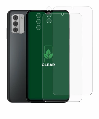 Immagine del dispositivo Nokia G42 5G (Fronte+Fotocamera) con un'ampia varietà di protezioni per lo schermo.