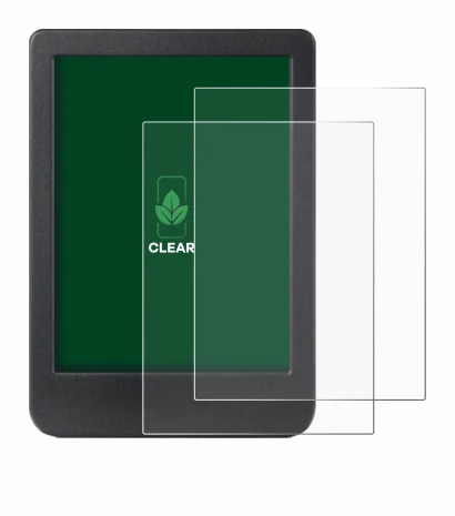 Immagine del dispositivo Kobo Clara Colour con un'ampia varietà di protezioni per lo schermo.