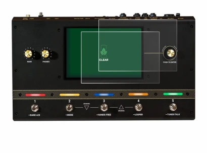 Immagine del dispositivo Headrush Core con un'ampia varietà di protezioni per lo schermo.