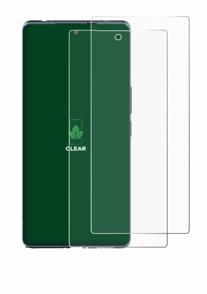 Immagine del dispositivo HTC U24 Pro con un'ampia varietà di protezioni per lo schermo.