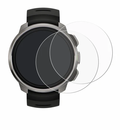 Immagine del dispositivo Suunto Ocean con un'ampia varietà di protezioni per lo schermo.