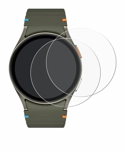 Immagine del dispositivo Samsung Galaxy Watch 7 (40 mm) con un'ampia varietà di protezioni per lo schermo.