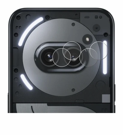 Immagine del dispositivo Nothing Phone (2a) Plus (SOLO Fotocamera) con un'ampia varietà di protezioni per lo schermo.