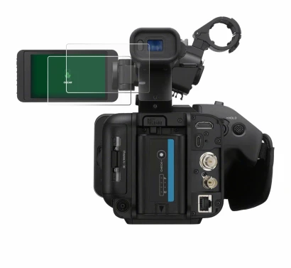Immagine del dispositivo Sony PXW-Z200 con un'ampia varietà di protezioni per lo schermo.