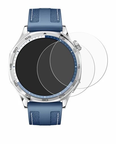 Immagine del dispositivo Huawei Watch GT 5 (46 mm) con un'ampia varietà di protezioni per lo schermo.