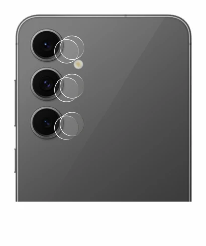 Immagine del dispositivo Samsung Galaxy S24 FE (SOLO Fotocamera) con un'ampia varietà di protezioni per lo schermo.