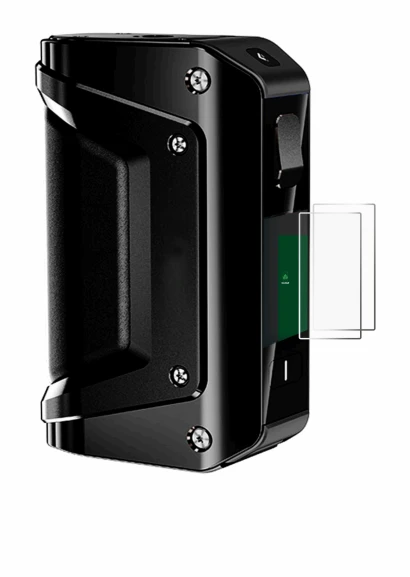 Immagine del dispositivo geekvape Aegis 3 con un'ampia varietà di protezioni per lo schermo.