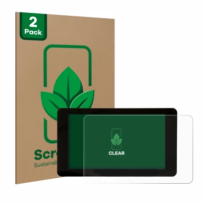 Parte frontale di una confezione del prodotto con il logo del marchio ScreenLeaf. Accanto è raffigurato il dispositivo Raspber
