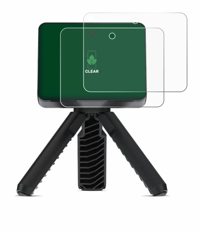 Immagine del dispositivo Garmin Approach R10 con un'ampia varietà di protezioni per lo schermo.