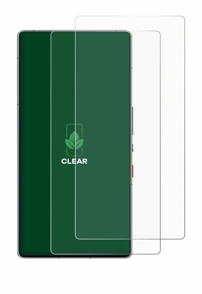 Immagine del dispositivo ZTE Nubia Red Magic 10 Pro con un'ampia varietà di protezioni per lo schermo.