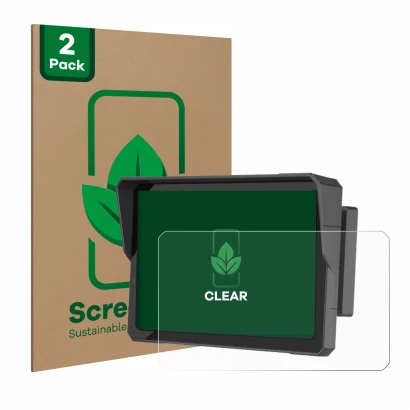 Parte frontale di una confezione del prodotto con il logo del marchio ScreenLeaf. Accanto è raffigurato il dispositivo Carpuri