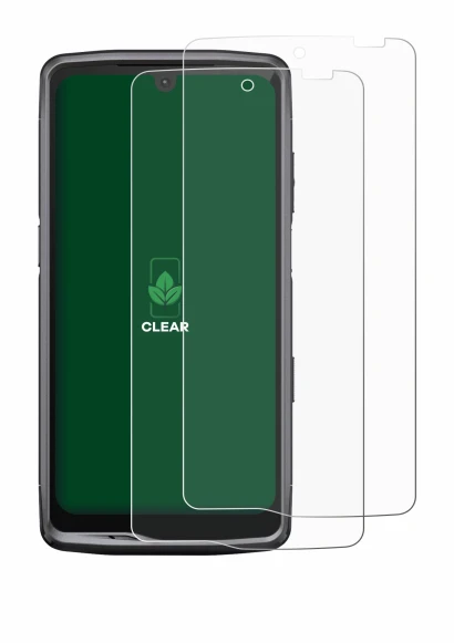Immagine del dispositivo Crosscall Stellar M6 con un'ampia varietà di protezioni per lo schermo.