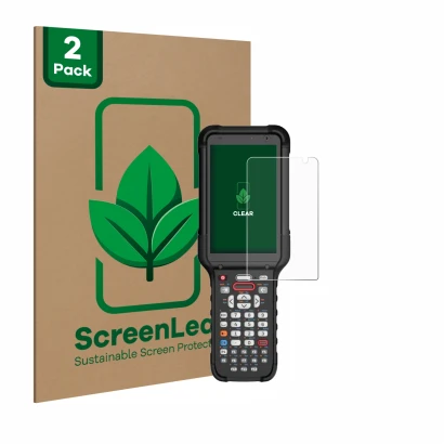 Parte frontale di una confezione del prodotto con il logo del marchio ScreenLeaf. Accanto è raffigurato il dispositivo Honeywe
