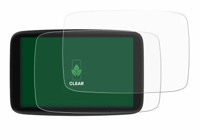 Immagine del dispositivo TomTom GO Advanced con un'ampia varietà di protezioni per lo schermo.