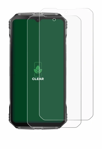 Immagine del dispositivo Doogee S Cyber con un'ampia varietà di protezioni per lo schermo.