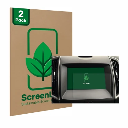 Parte frontale di una confezione del prodotto con il logo del marchio ScreenLeaf. Accanto è raffigurato il dispositivo Ford Ga