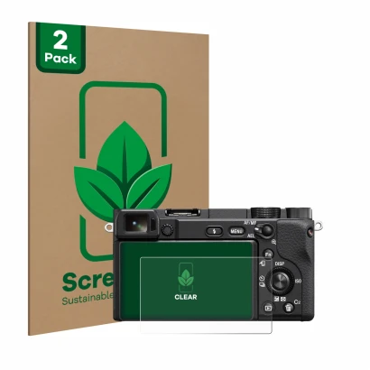 Parte frontale di una confezione del prodotto con il logo del marchio ScreenLeaf. Accanto è raffigurato il dispositivo Sony Al