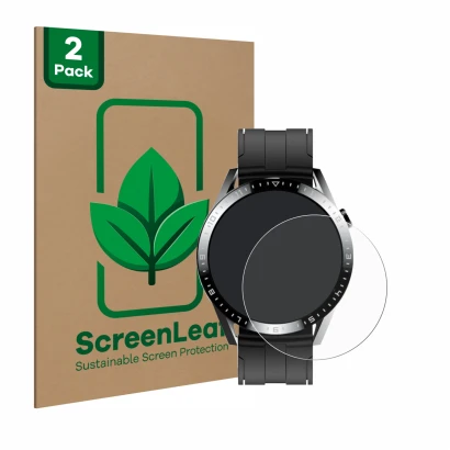 Parte frontale di una confezione del prodotto con il logo del marchio ScreenLeaf. Accanto è raffigurato il dispositivo Tracer 