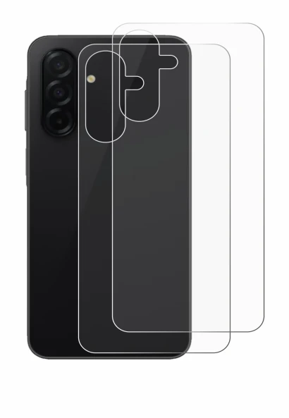 Immagine del dispositivo Samsung Galaxy A26 5G (Posteriore) con un'ampia varietà di protezioni per lo schermo.
