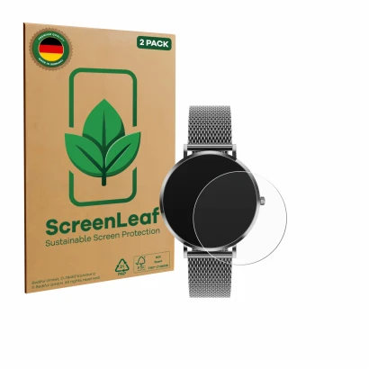 Parte frontale di una confezione del prodotto con il logo del marchio ScreenLeaf. Accanto è raffigurato il dispositivo Pirewar