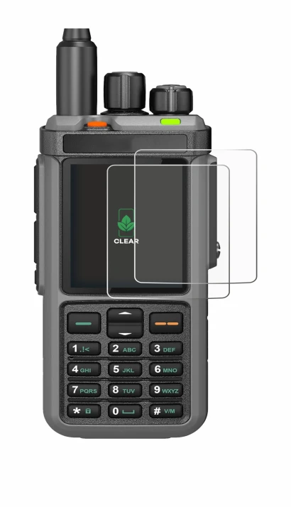 Immagine del dispositivo Radtel RT-880 con un'ampia varietà di protezioni per lo schermo.