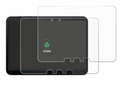 Immagine del dispositivo Samsung Galaxy Tab Active 5 Pro con un'ampia varietà di protezioni per lo schermo.