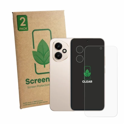 Parte frontale di una confezione del prodotto con il logo del marchio ScreenLeaf. Accanto è raffigurato il dispositivo Honor 4