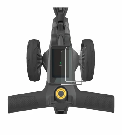 Immagine del dispositivo PowaKaddy CT10 con un'ampia varietà di protezioni per lo schermo.