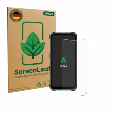 Parte frontale di una confezione del prodotto con il logo del marchio ScreenLeaf. Accanto è raffigurato il dispositivo Blackvi