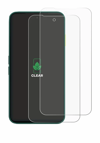 Immagine del dispositivo Fairphone 6 con un'ampia varietà di protezioni per lo schermo.