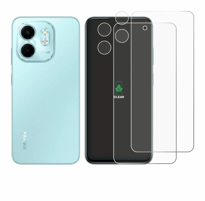 Immagine del dispositivo Infinix Smart 9 (Fronte+Fotocamera) con un'ampia varietà di protezioni per lo schermo.
