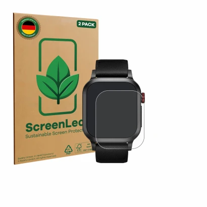 Parte frontale di una confezione del prodotto con il logo del marchio ScreenLeaf. Accanto è raffigurato il dispositivo Haylou 