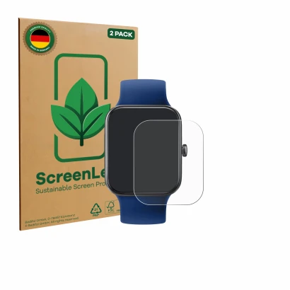 Parte frontale di una confezione del prodotto con il logo del marchio ScreenLeaf. Accanto è raffigurato il dispositivo Decathl