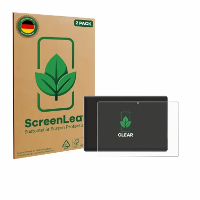 Parte frontale di una confezione del prodotto con il logo del marchio ScreenLeaf. Accanto è raffigurato il dispositivo Xgody P