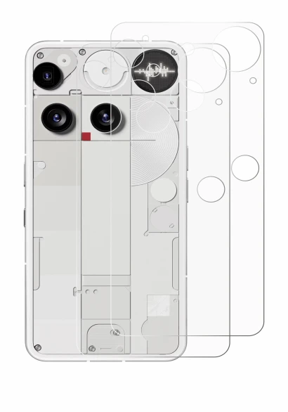 Immagine del dispositivo Nothing Phone (3) (Posteriore) con un'ampia varietà di protezioni per lo schermo.