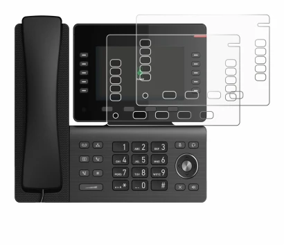 Immagine del dispositivo Snom D865 con un'ampia varietà di protezioni per lo schermo.