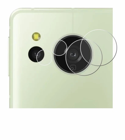 Immagine del dispositivo Sharp Aquos Sense 8 (SOLO Camera) con un'ampia varietà di protezioni per lo schermo.