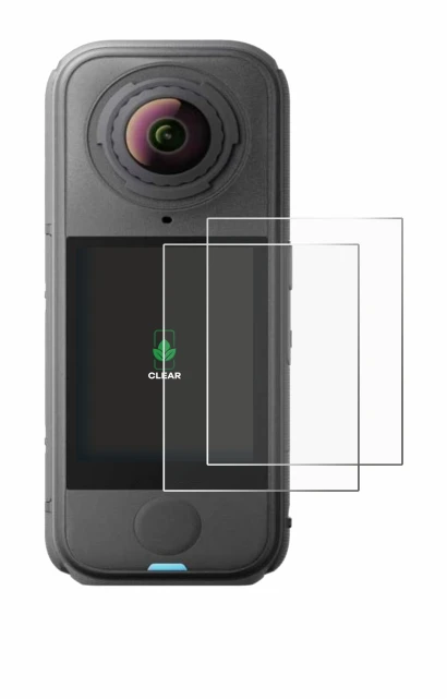Immagine del dispositivo Insta360 X4 Air con un'ampia varietà di protezioni per lo schermo.