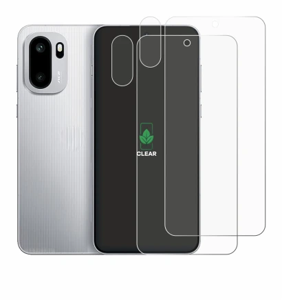 Immagine del dispositivo OnePlus 15R (Fronte+Fotocamera) con un'ampia varietà di protezioni per lo schermo.