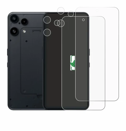 Immagine del dispositivo Nothing Phone (3a) Lite (Fronte+Fotocamera) con un'ampia varietà di protezioni per lo schermo.